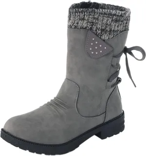 Winter Snow Boots for Women Wide Calf Women's Classic Non-Slip Ankle Snow Boots Black Winter Boots 8.5 Women Outdoor Boots Women Rubber Botas Invierno Mujer Nieve