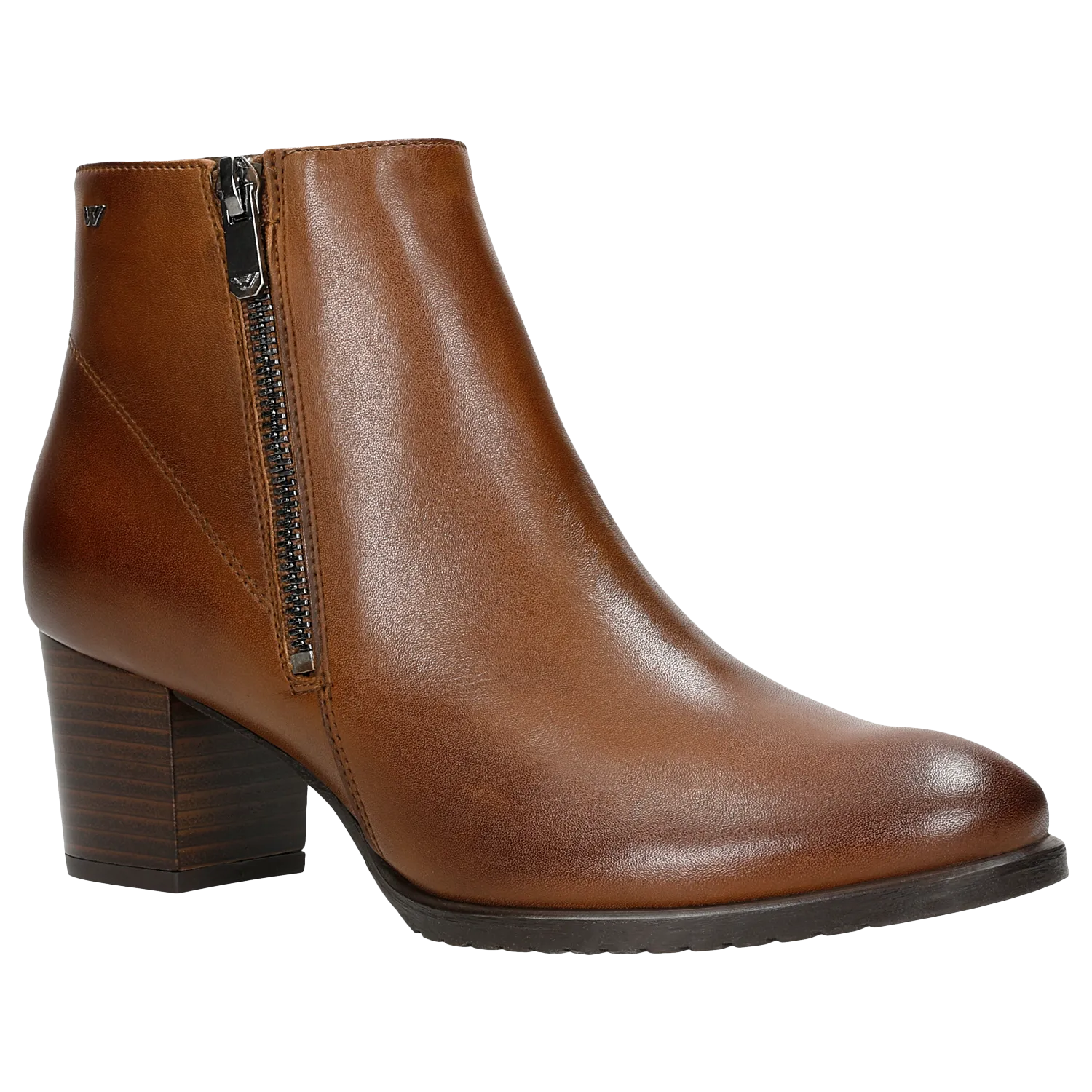 Wojas Brown Insulated Leather Ankle Boots | 5506552