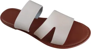 Women Flat Sandals Summer Dressy Casual Beach Slides Lightweight Comfort Slippers Slip on Holiday Sandal
