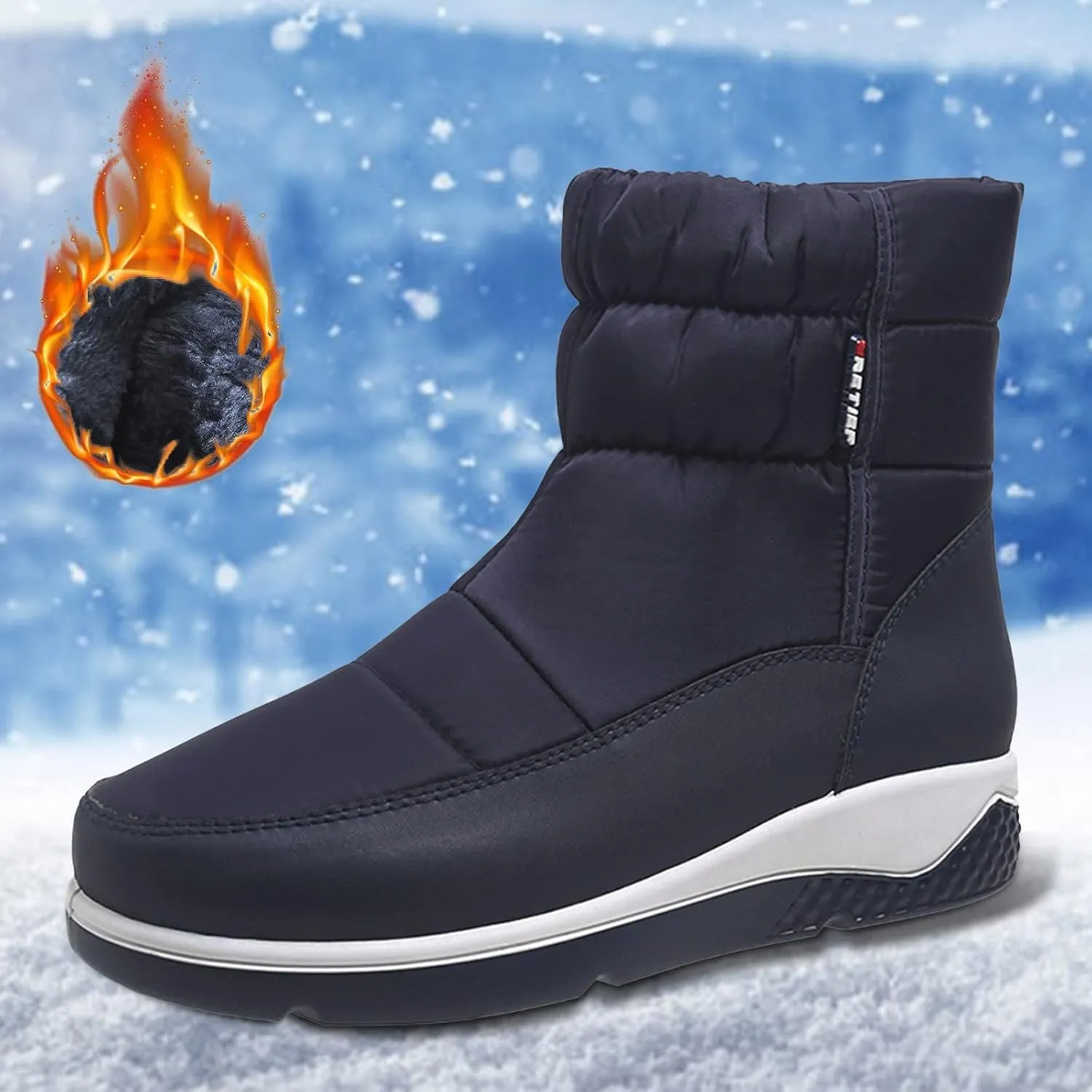 Women Snow Boots Winter Shoes Wide Calf Women Snow Boots Tall Womens Ankle Snow Boots Wide Width Low Boots for Women Ankle Winter Botas Para Frio Mujeres