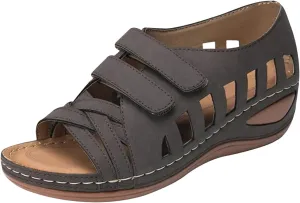 Womens Arch Support Sandals Wide Width Orthopedic Summer Casual Slippers Ankle Strap Shoes Slip On Sandal Beach Shoes
