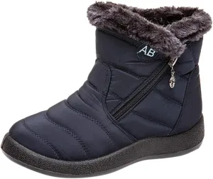 Womens Boots Snow Snow Boots Women Waterproof Insulated with Heel Cup Boots Women Winter Fuzzy Womens Waterproof Boots Tall Zipper Botas De Invierno Contra Agua Mujer