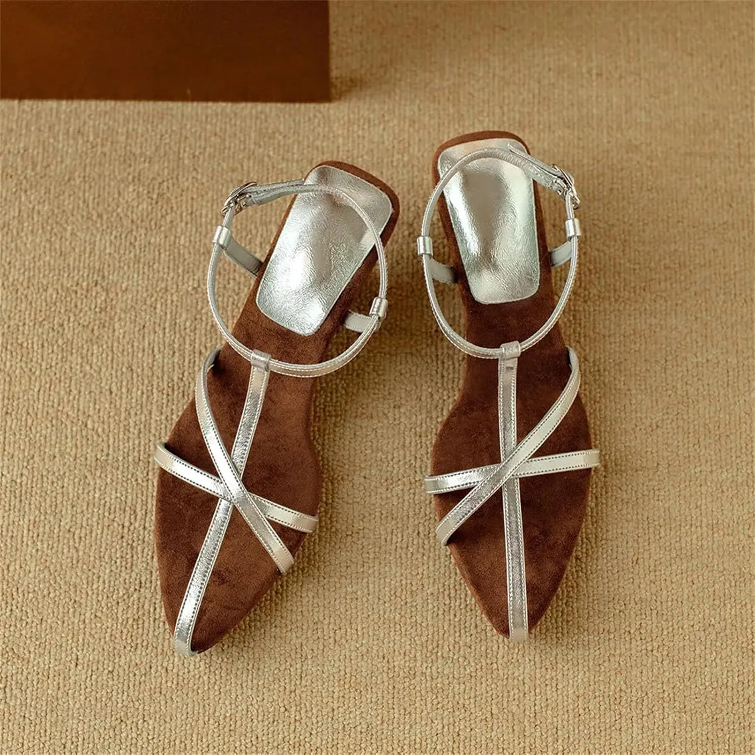 Women's Chunky Heel Gladiator Sandals - Open Toe Platform, Summer Throwback-Inspired Party