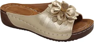 Womens Comfort Sandals 3D Boho Floral Fashion Comfortable Shoes Plus Size Casual Slip on Sandal with Arch Support