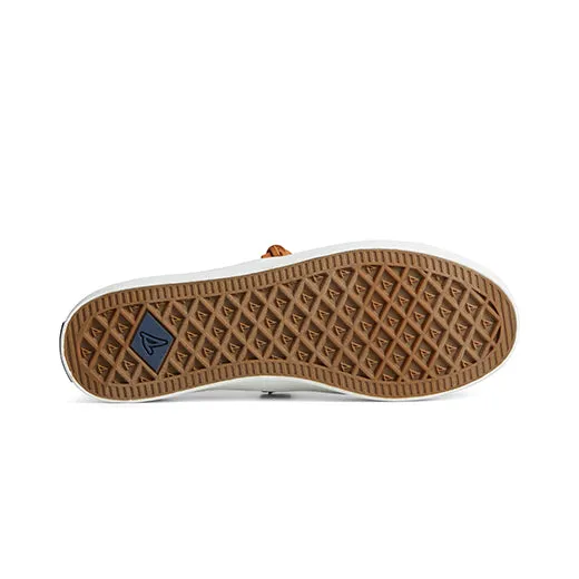 Women's Crest Vibe Platform Canvas Sneakers - White (STS84190)