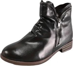 Women's Fashion Color Short Boots Autumn Winter Low Heel Boots Retro Side Zipper Soft Insole Square Heel Round Toe