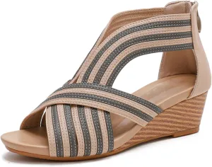 Women's Fish Mouth Jelly Sandals - Zipper Gladiator Bohemian Summer PU