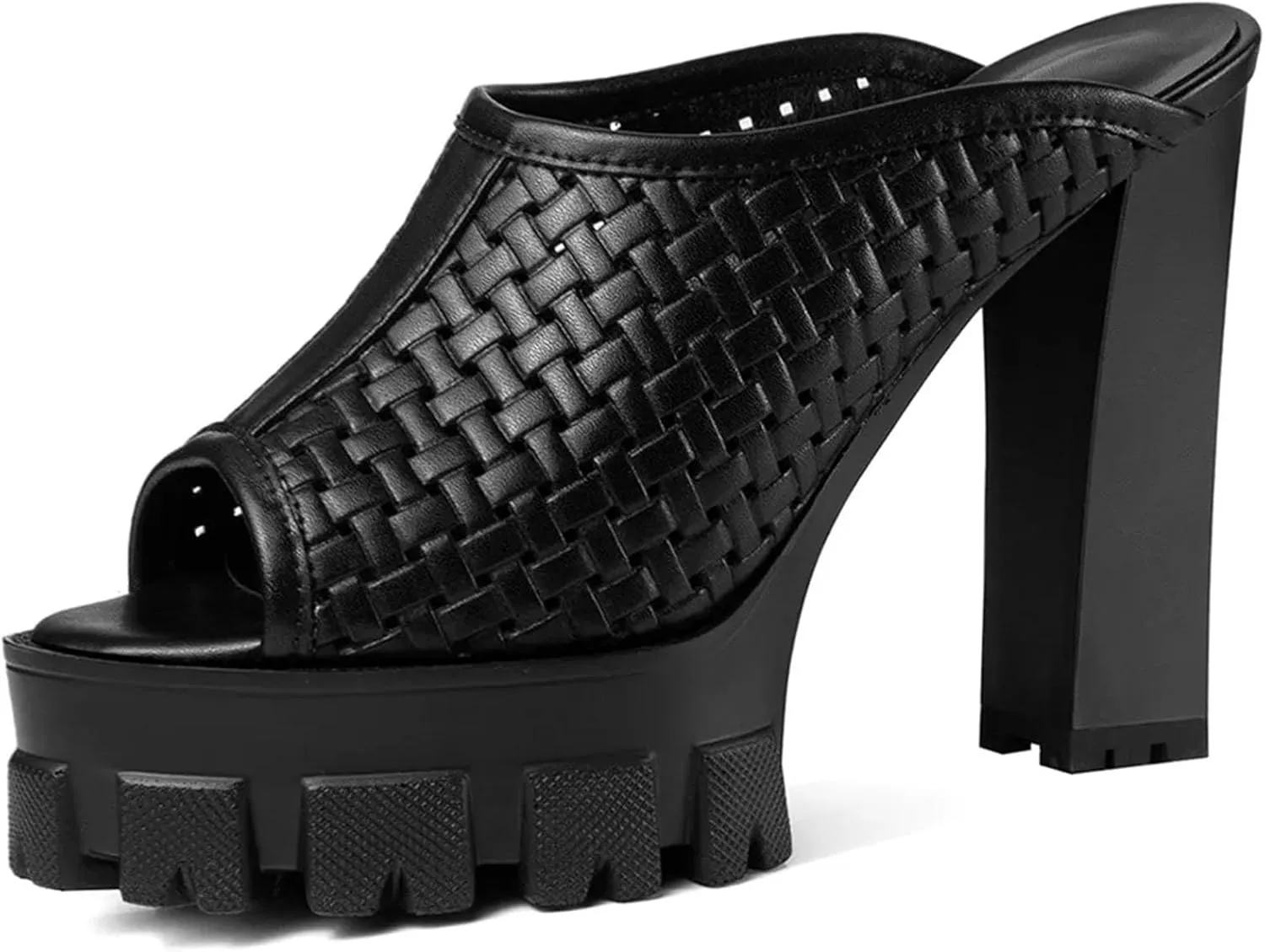 Women's Handmade Genuine Leather Sandals - Platform Thick Heels, Summer Casual Slippers