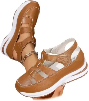 Women's Hollow Out Breathable Platform Wedge Sandals Adjustable Strap Sports Comfortable Shoes Lightweight Walking Shoes