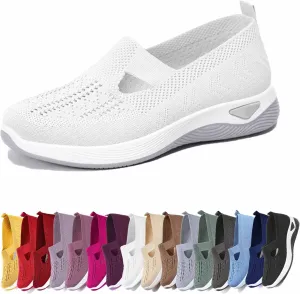 Women's mesh Breathable Dry Comfortable Stable wear-Resistant Lightweight Arch Support Non-Slip Large Size Sports Shoes