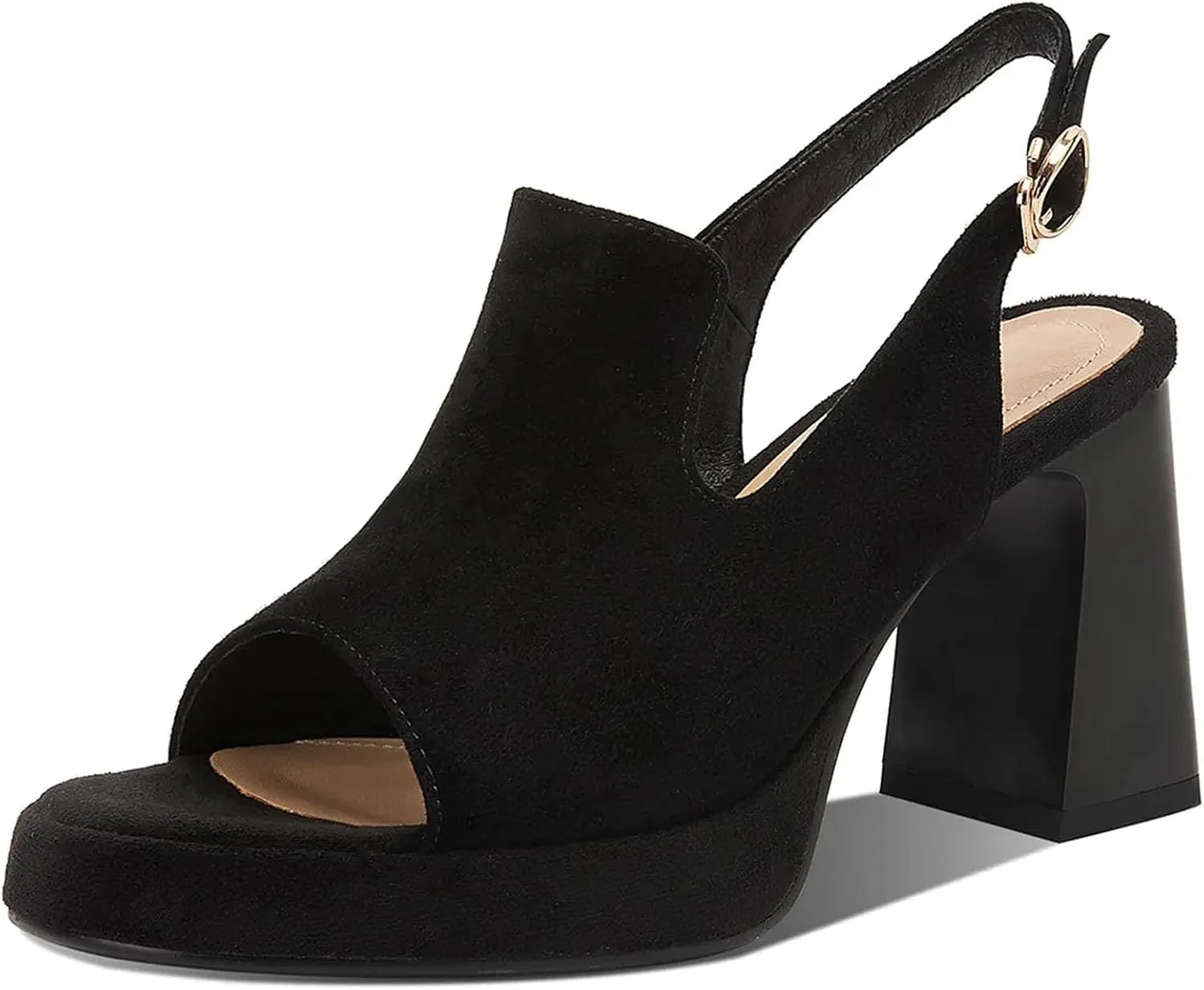 Women's Round Toe Sandals - Genuine Leather Thick Heels, Summer Casual Office Lady