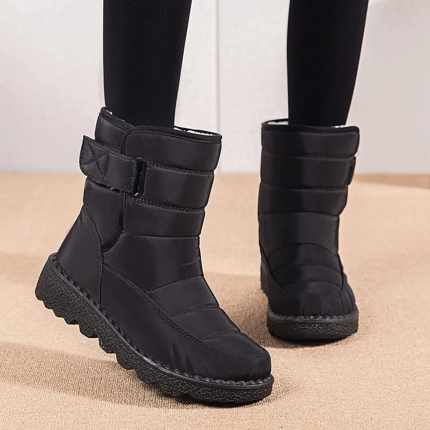 Women's Snow Boots Slip on Womens Insulated Waterproof Winter Snow Boots Cute Winter Boots for Women 2023 Wide Snow Boots for Women Wide Width Botas De Trabajo Para Mujeres Contra El Agua