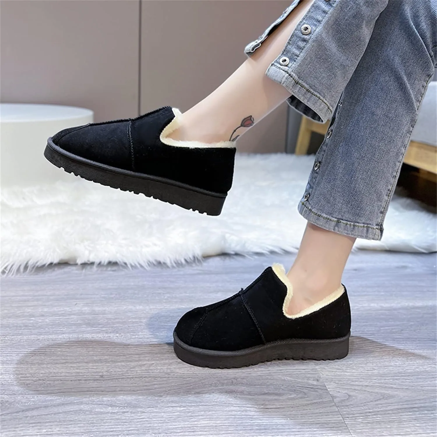 Women's Snow Boots Snow Boot Women Low Womens Wide Snow Boots Wide Width Mid Calf Winter Boots for Women Waterproof Botas Para Nieve De Mujer Anti Deslizante