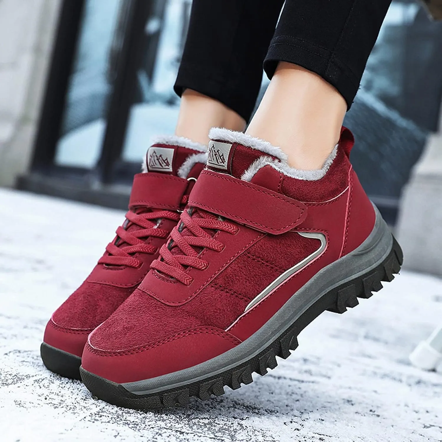 Womens Snow Boots Waterproof Insulated Womens Winter Boots Cute Furry Warm Winter Boots Women Size 11 Boots for Snowshoes Botas Contra El Agua Para Mujeres