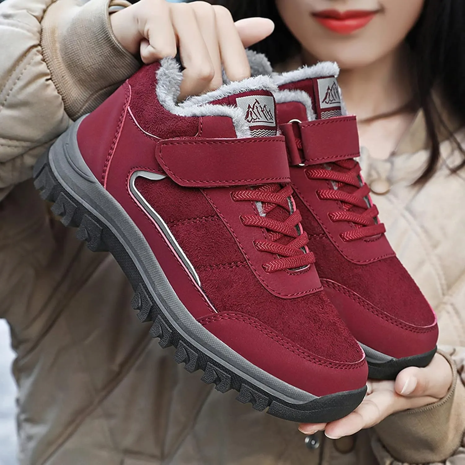 Womens Snow Boots Waterproof Insulated Womens Winter Boots Cute Furry Warm Winter Boots Women Size 11 Boots for Snowshoes Botas Contra El Agua Para Mujeres