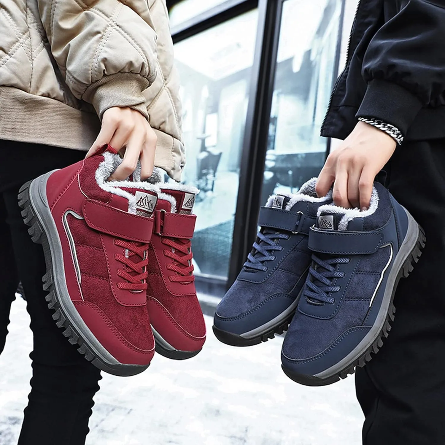 Womens Snow Boots Waterproof Insulated Womens Winter Boots Cute Furry Warm Winter Boots Women Size 11 Boots for Snowshoes Botas Contra El Agua Para Mujeres