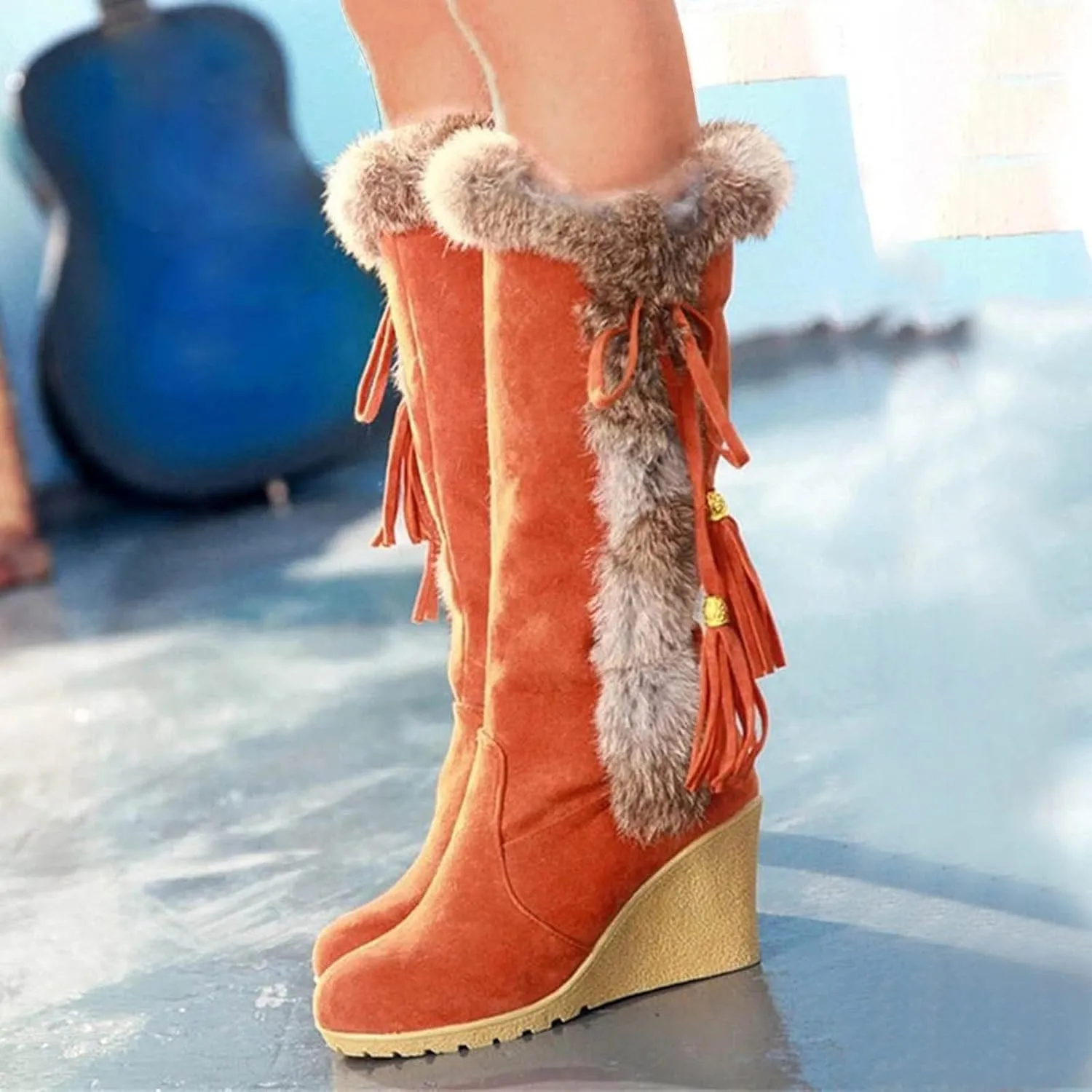 Womens Snowboard Boots Size 8 Womens Boots Winter 2023 Womens Slip on Winter Boots Tall Womens Waterproof Boots Hiking Botas Negras De Invierno De Mujer