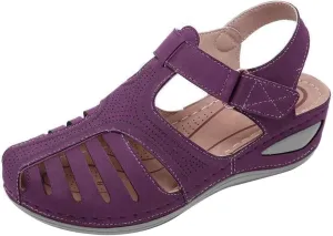 Womens Summer Sandals Casual Bohemia Gladiator Closed Toe Wedge Shoes Breathable Ankle Strap Slip On Platform Sandal,Sandalias Plataforma Para Mujer Elegantes,Summer Sandals Women
