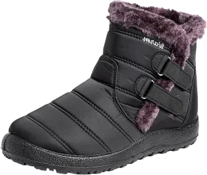 Womens Tall Winter Boots Waterproof Insulated Women's Waterproof Boots Wide Width Womens Wide Width Snow Boots Women's Fall Winter Comfort Thigh High Boots Black Botas Para Frio De Mujer Elegantes