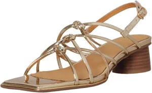 Women's Weave Leather Sandals - Square Toe Thick Heels, Plus Size Summer Party