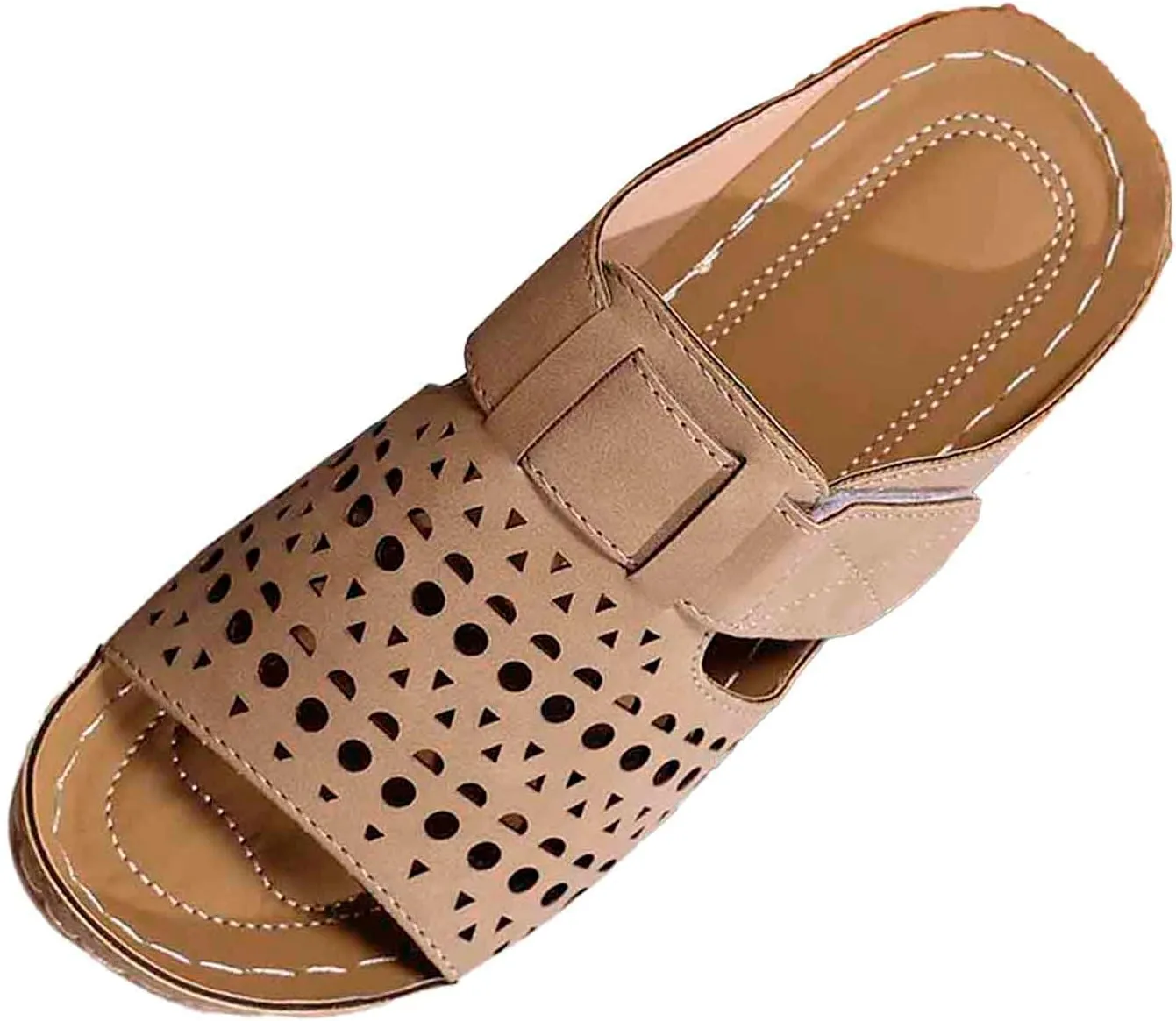 Women's Wedge Heel Sandals 2025 Wide Width Slides Arch Support Sandals for Summer Casual Dress Orthopedic Women's Platform Wedge Sandal