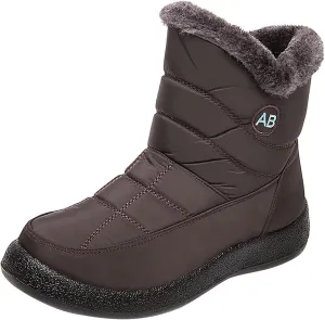 Womens Wide Size 10.5 Snow Boots Women's Winter Boots Wide Width Waterproof Winter Boots for Women Slip ons Outdoor Waterproof Rubber Boots for Women Snow Shoes for Women Slip on