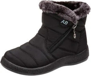 Womens Winter Snow Boots Waterproof Black Ankle Snow Boots for Women Snow Boots Womens Slip on Womens Tall Rubber Boots Waterproof Womens Winter Ankle Boots Wide