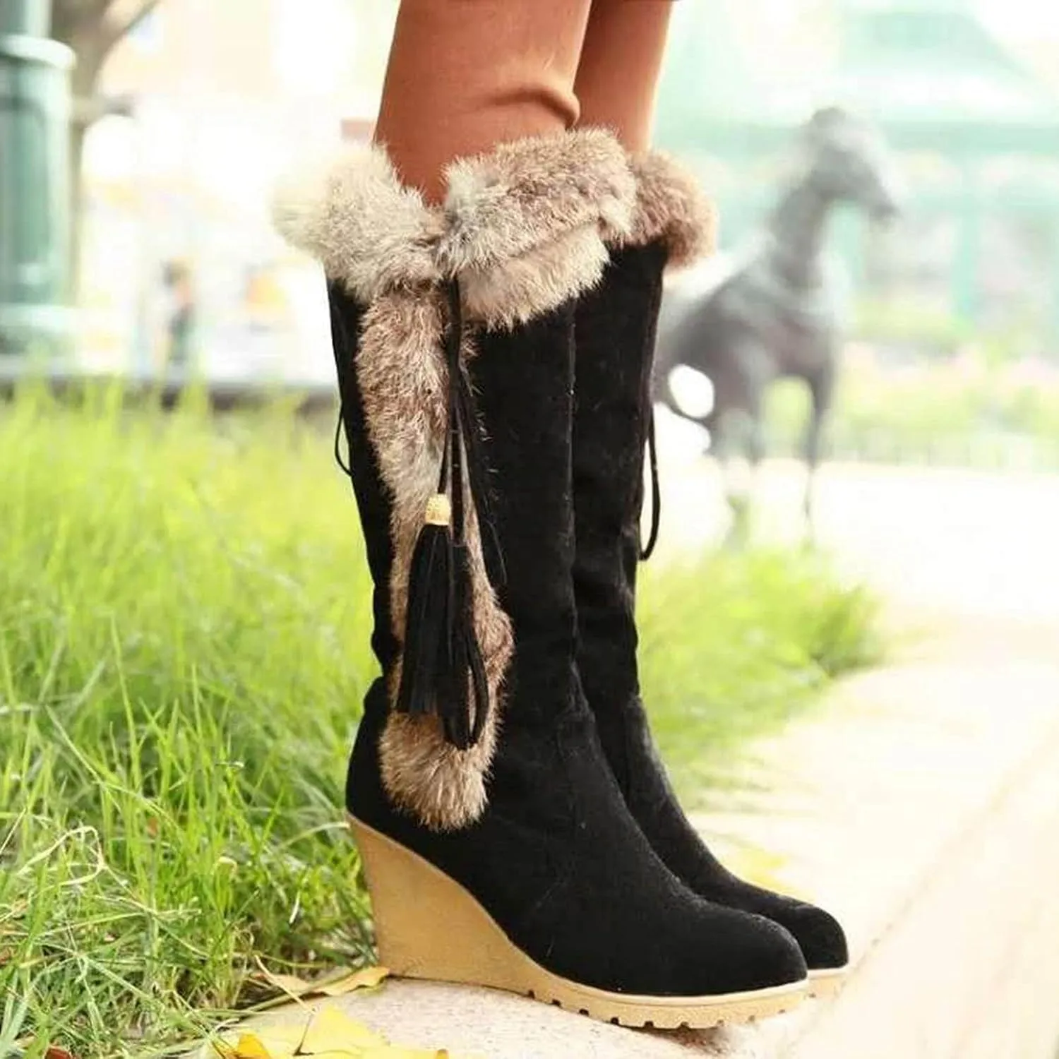 Womens Winter Snow Boots Women's Tall Waterproof Winter Boots Womens Snow Boots Waterproof Size 8 Slip on Snow Boots for Women Botas De Invierno Para Mujeres