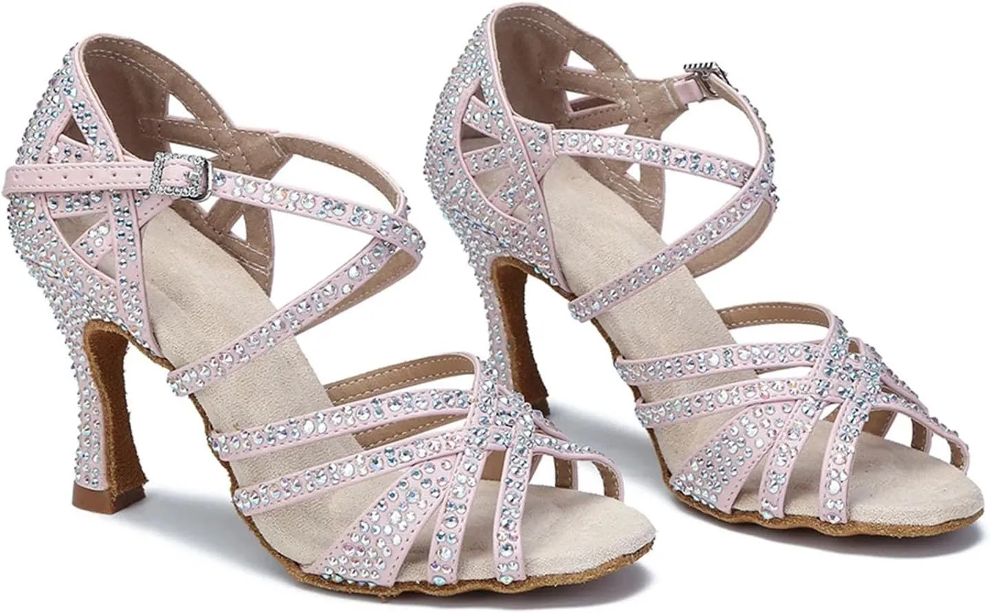 Women's Yellow Latin Dance Shoes - Salsa Tango Party High Heels, 10CM/3.9Inch Heel Height