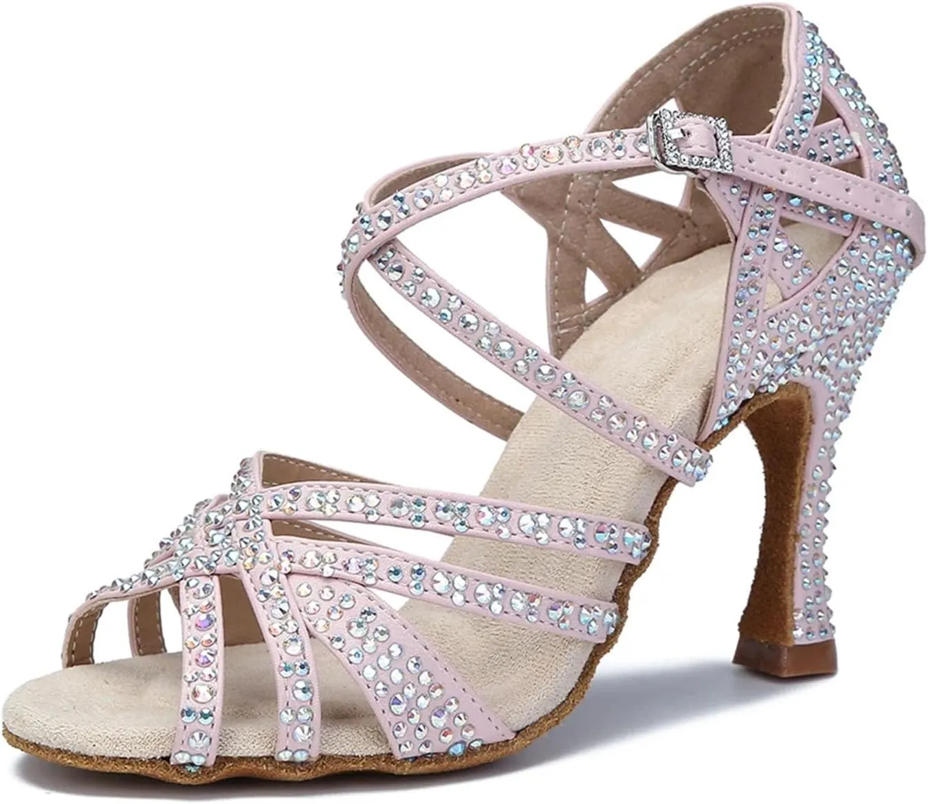 Women's Yellow Latin Dance Shoes - Salsa Tango Party High Heels, 10CM/3.9Inch Heel Height