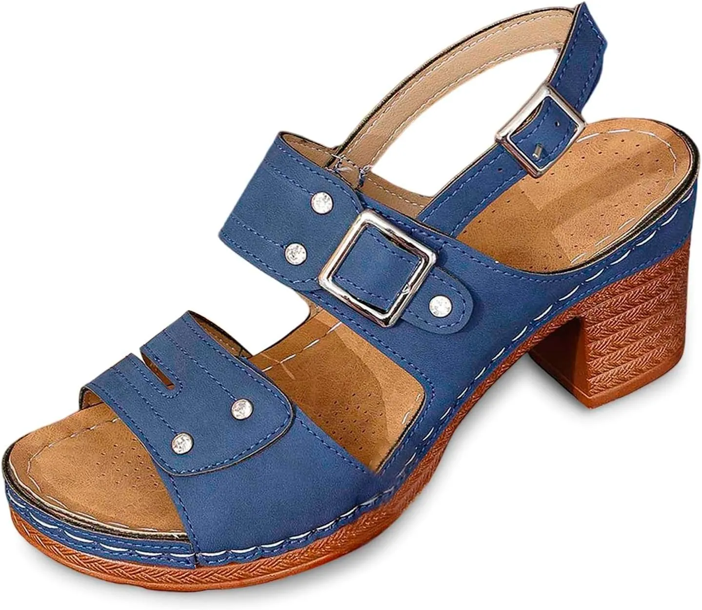 Work Sandals For Women Office Dressy Dress Shoes For Women Trendy Strappy Vacation Low Heel Sandals