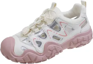 Y2k Platform Chunky Sneakers for Women's Retro Mesh Breathable Aesthetic Summer Casual Walking Shoes for Climbing Hiking