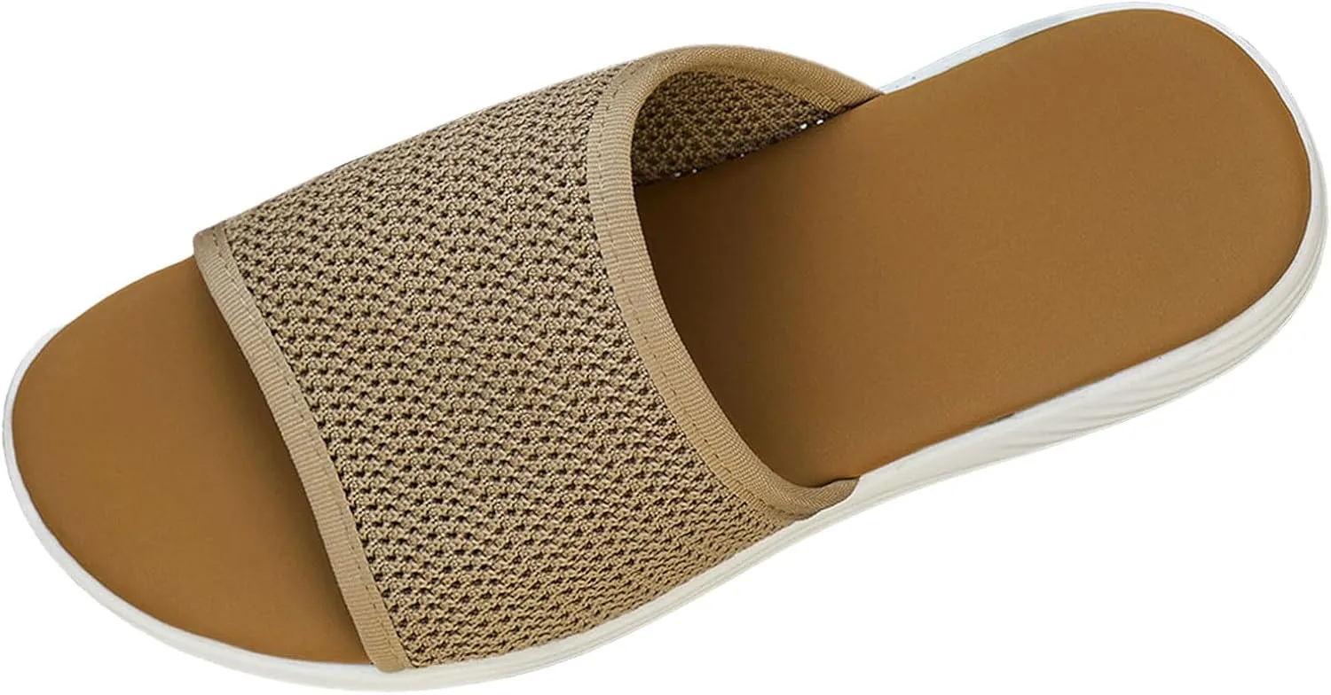 ZSpzx Wedge Sandals For Women 2025,Comfortable Beach Vacation Slippers Cushion Walking Footwear Daily Wear Height Increase Breathable Open Toe Party Dance Summer Casual Shoe Outdoor Slip-On Slides
