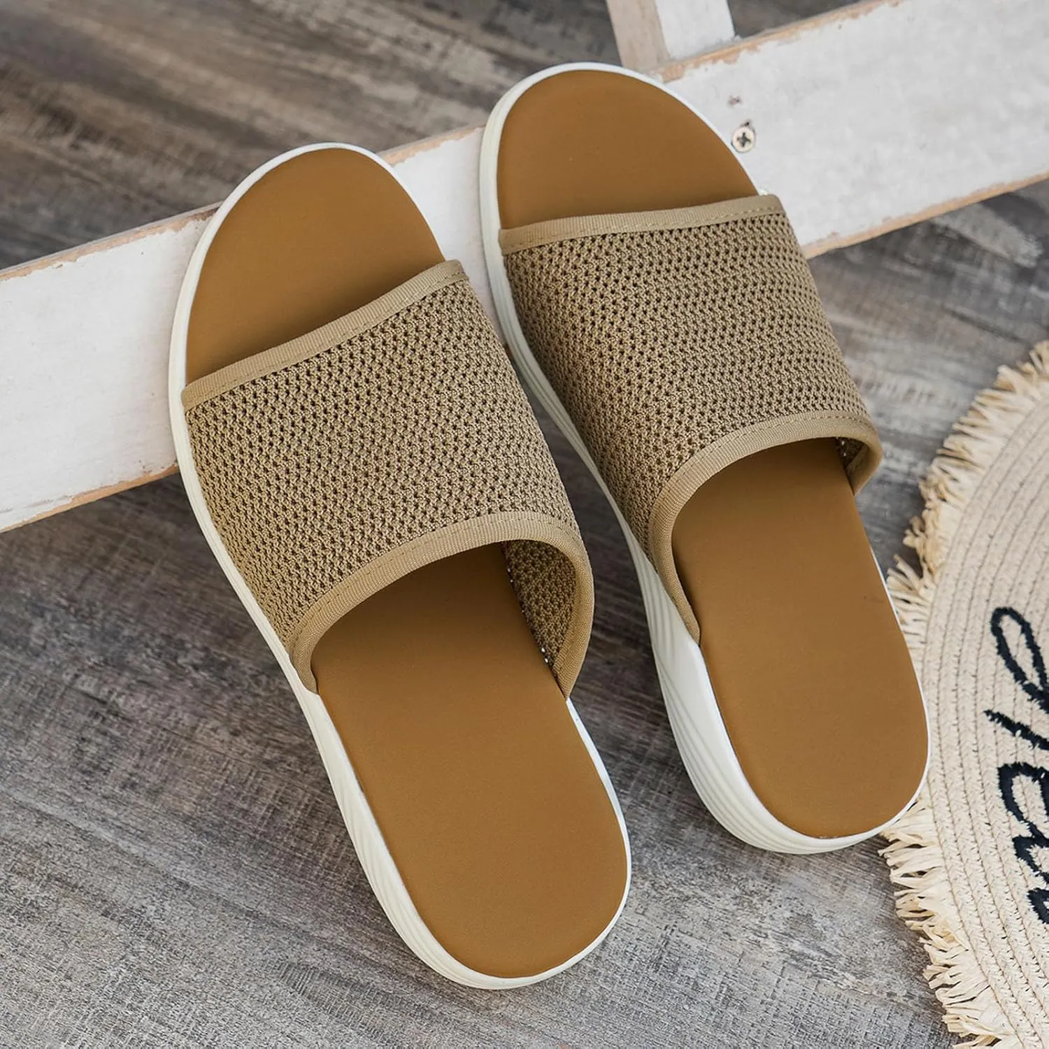 ZSpzx Wedge Sandals For Women 2025,Comfortable Beach Vacation Slippers Cushion Walking Footwear Daily Wear Height Increase Breathable Open Toe Party Dance Summer Casual Shoe Outdoor Slip-On Slides
