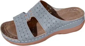 ZSpzx Wedge Sandals Women 2025,Breathable Non-Slip Arch Support Beach Vacation Slippers Comfortable Soft Cushion Orthopedic Walking Footwear Indoor Outdoor Ladies Dress Platform Slides
